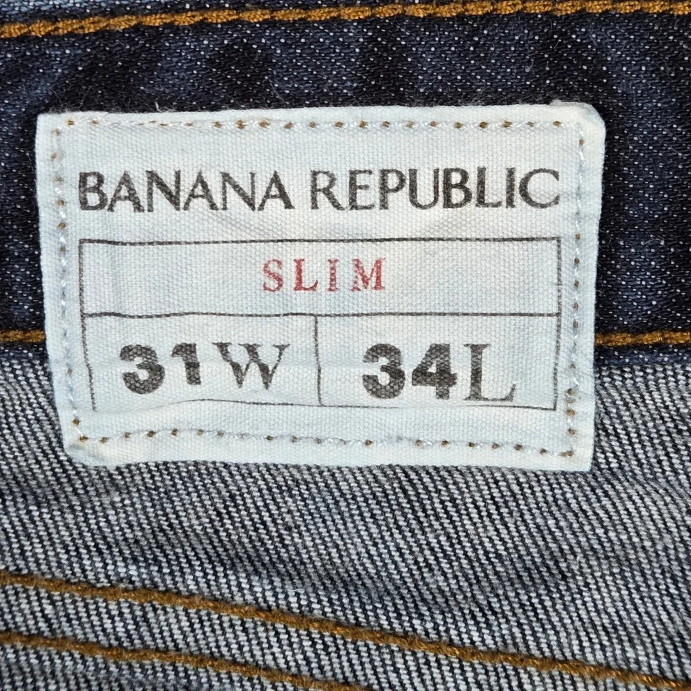 Banana Republic Slim Fit Dark Wash Denim Jeans‎ Mens 31W 34L